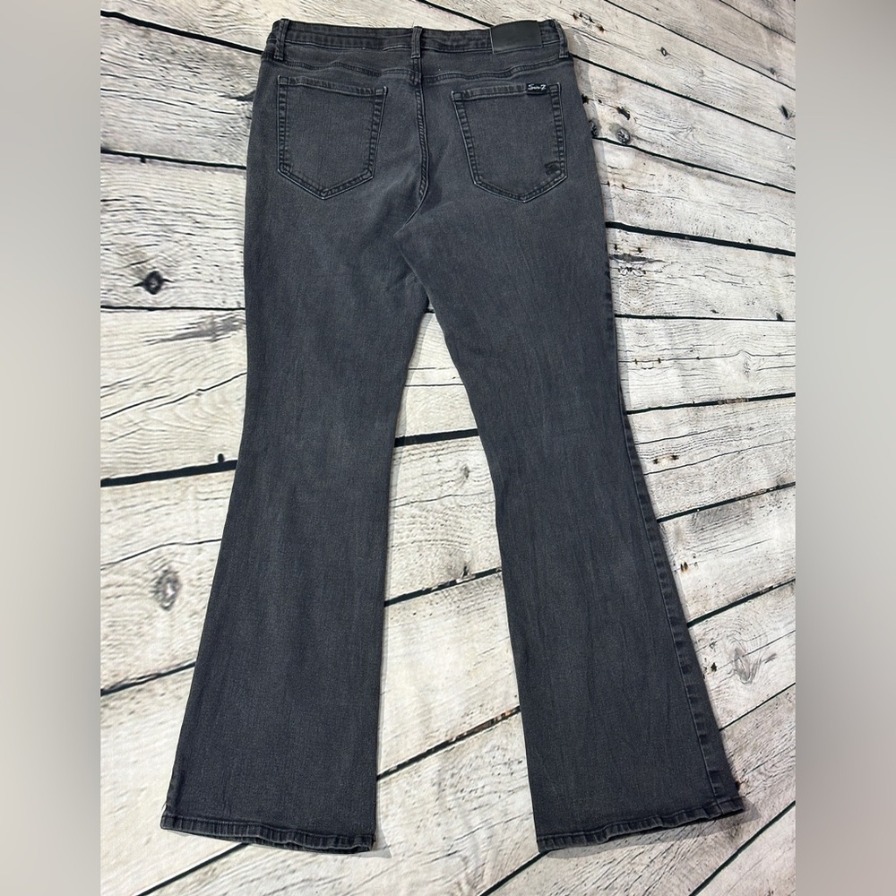 Seven7 Women's Wide Leg Jeans in Charcoal - Picture 5 of 7